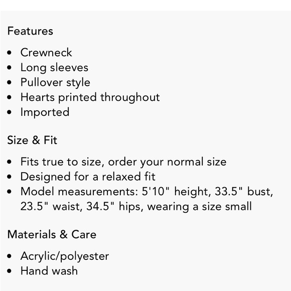 Elan Cream Sweater with Red Heart Design - Picture 6 of 6